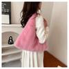 Autumn and Winter New Fashion Macaroon Women's Shoulder Bags Fluffy Long Plush High Capacity Armpit Bags Foreign Style Female Portable Large Tote Bags