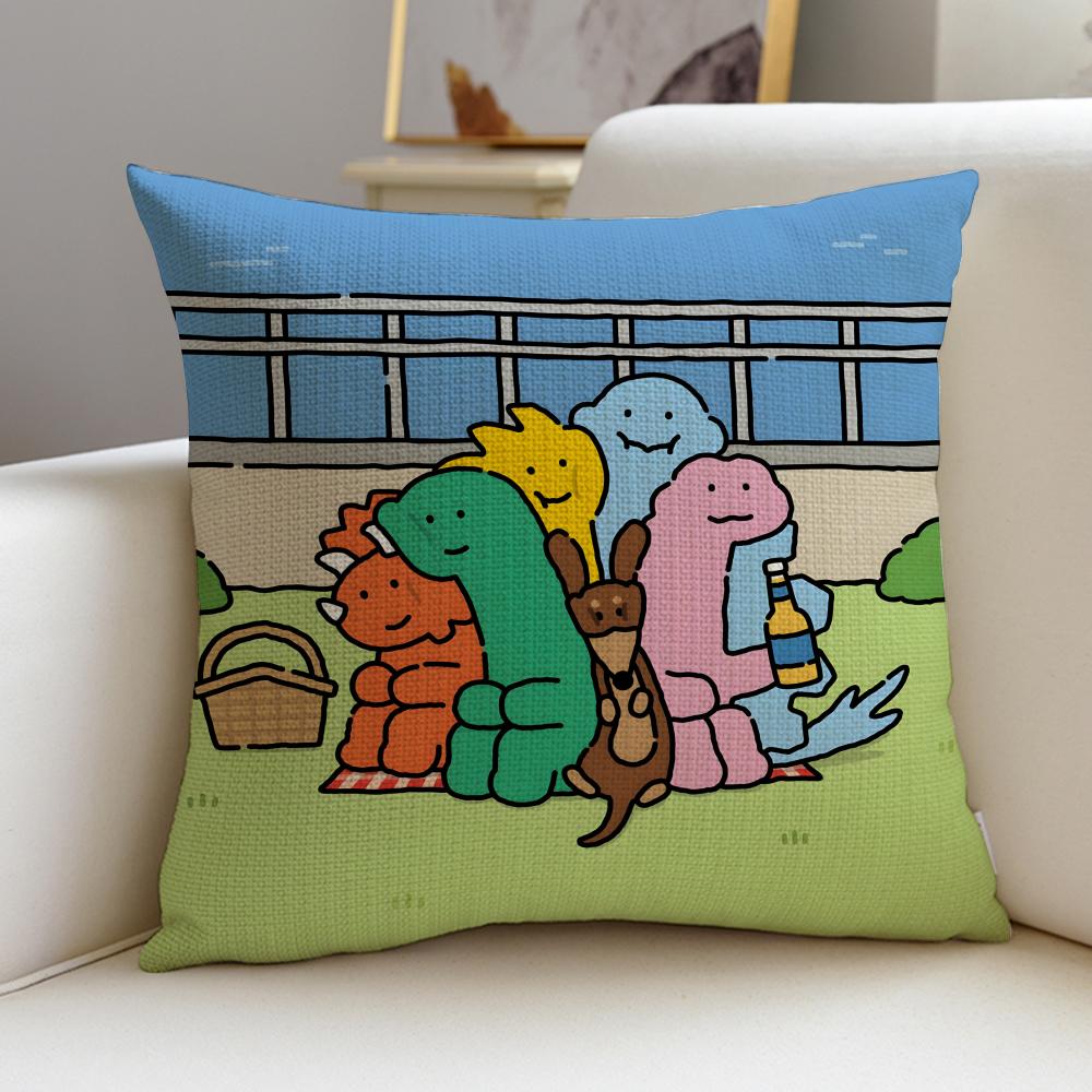 Quirky JJogumanS Cushion Cover Breathable and skinfriendly linen pillowcase square removable and washable cushion