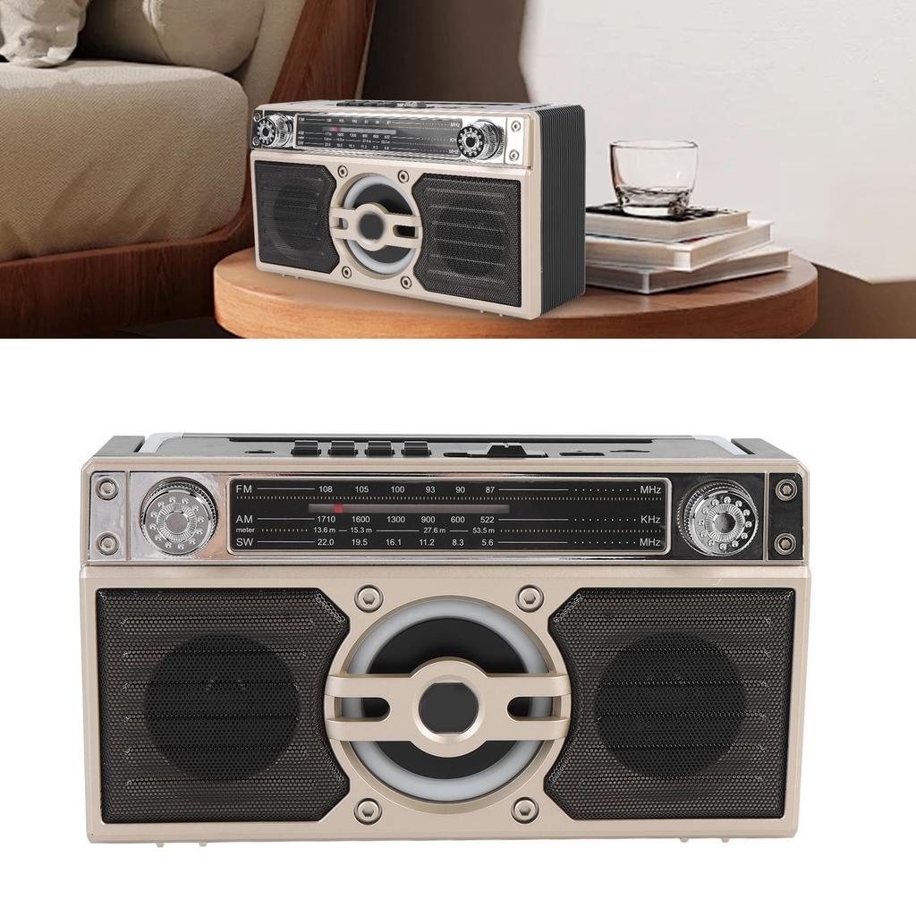Portable Radio   Speaker Multifunctional Rechargeable Multi Band FM AM SW Radio for Travel   Play Time