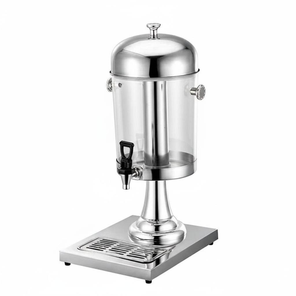 Double-Head Juice Dispenser Clear Body for Restaurant, Hotel