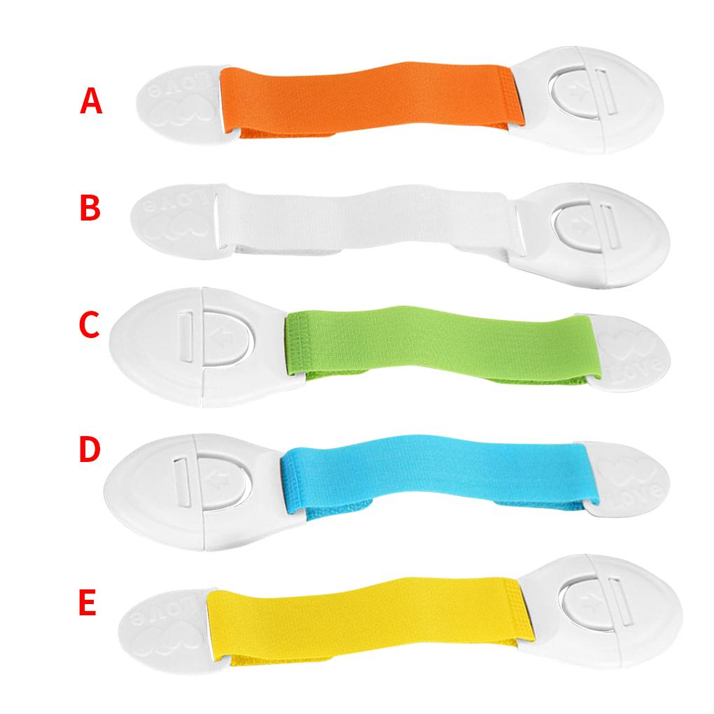 10pcs Child Protection Lock Color Nylon Webbing Multifunctional Adjustable Cabinet Drawer Safety Lock Household
