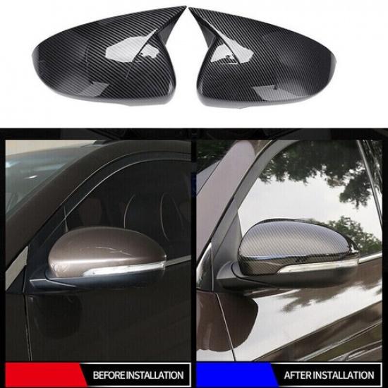 For Hyundai Tucson 2015- ABS Carbon Fiber Side Rear View Mirror Cover Trim