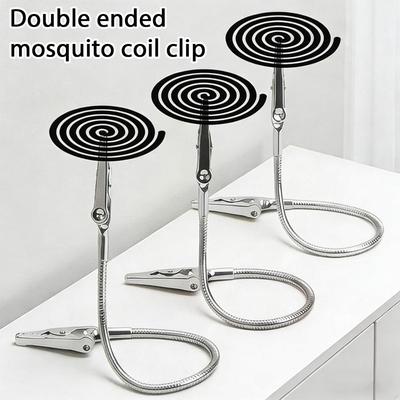 1/3/5pcs Double-ended Mosquito-repellent Incense Clip Universal Crocodile Clip Bracket Broken Incense Clip Extended Hose