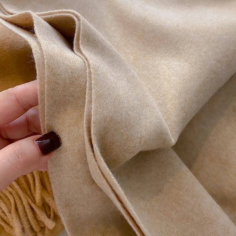 Luxury Cashmere Wool Scarf For Women  Winter Warm Pashmina Thicken Soft Shawl Wrap Stole Daily Use Fashion Elegant Wool Scarf