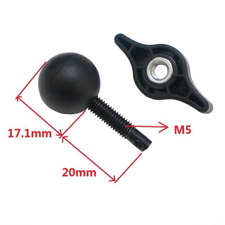 For MINI Cooper R55 R56 R60 F54 F55 F56 F60 Wireless Charger Phone Holder Bracket Modification Parts 17mm Ball Head M5 Screws 1pc