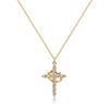 S925 Sterling Silver Diamond Cross Choker Necklace - Showerproof, American Hip Hop Style