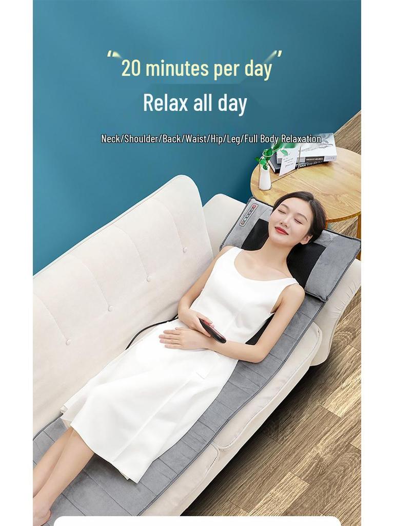 Portable Full-Body Massage Mat: Multi-Function Electric Massager for Cervical Spine and Waist with Kneading & Folding Features