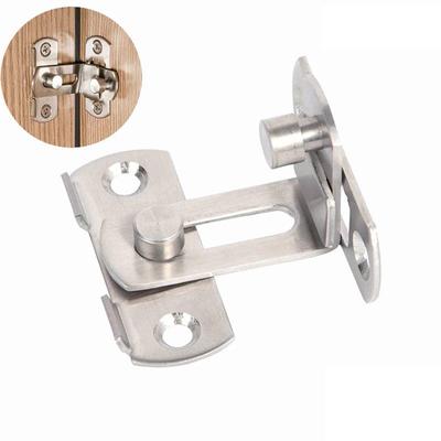 Right Angle Door Latch Hasp 90 Degree Sliding Lock Latch Anti-theft Door Bolt Stainless Steel Cabinet Furniture Lock Hardware