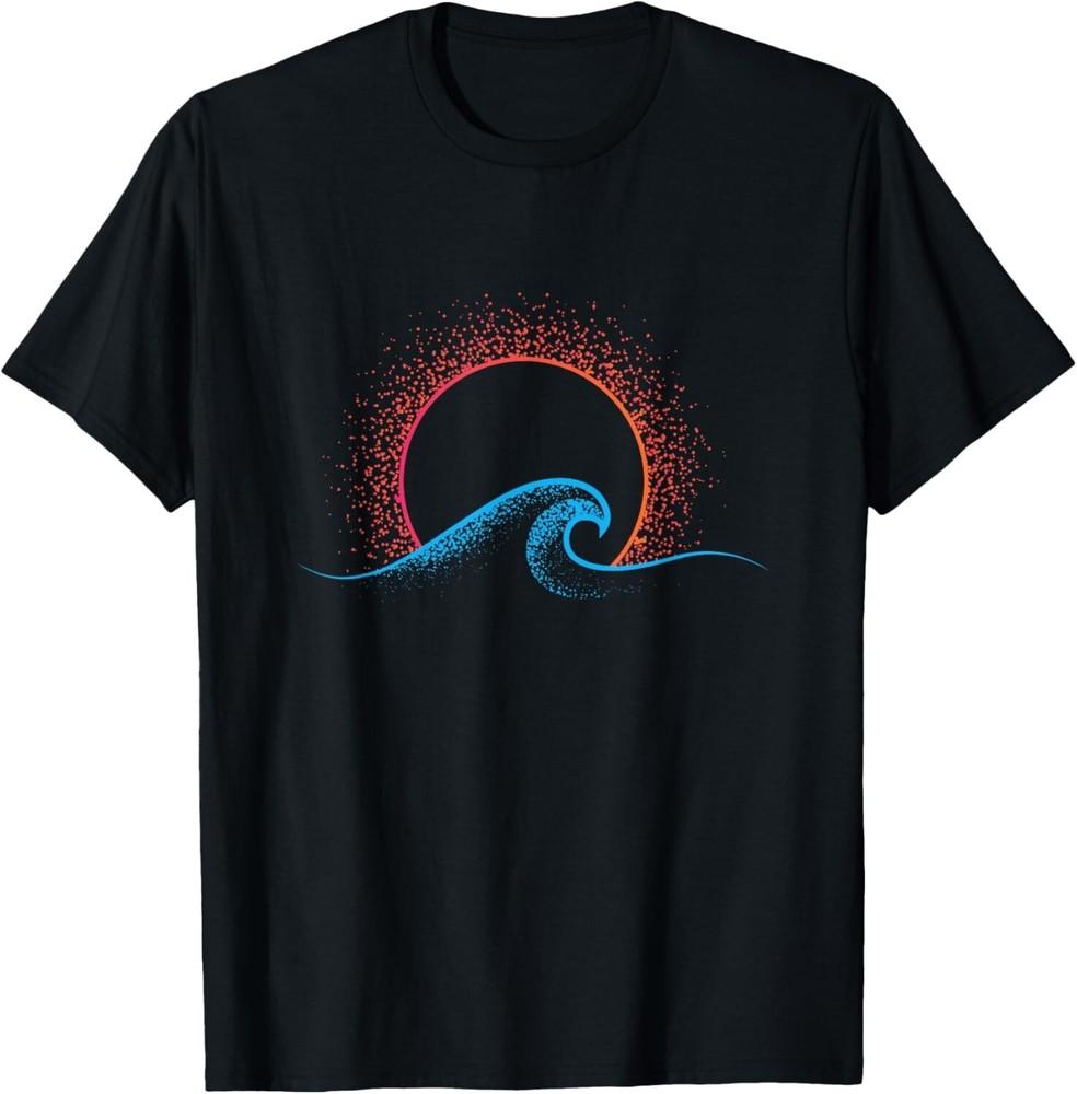 

Boho Minimalist Sun Ocean Wave Art Summer Themed Gift Unisex T-Shirt M