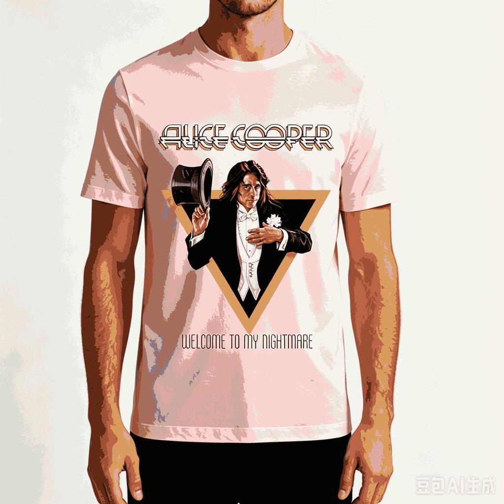 Alice Cooper For Fan Gift Tshirt Unisex Unisex Harajuku Oversized Unisex Short Sleeve Streetwear High Quality Couples Classic Soft