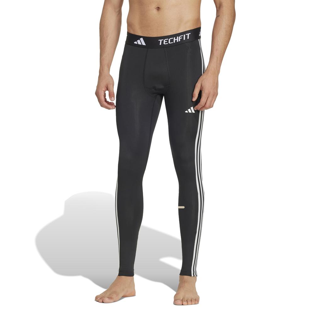 Adidas Men's Techfit 3-Stripes Sports Tights JTE77, Black (IN5587), Size 2XL