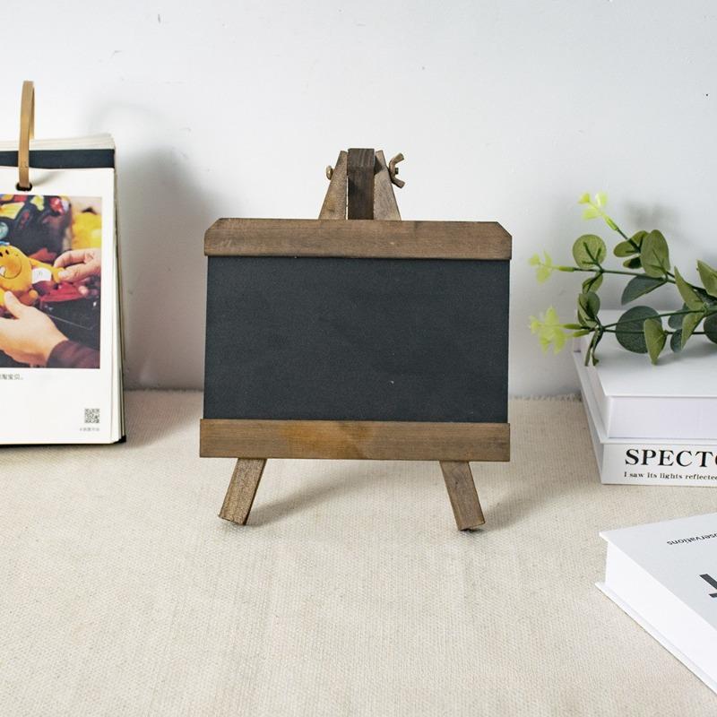 Handwritten Small Blackboard Solid Wood Message Board Coffee Shop Menu Ornament Family Message Chalk Wipe Small Blackboard