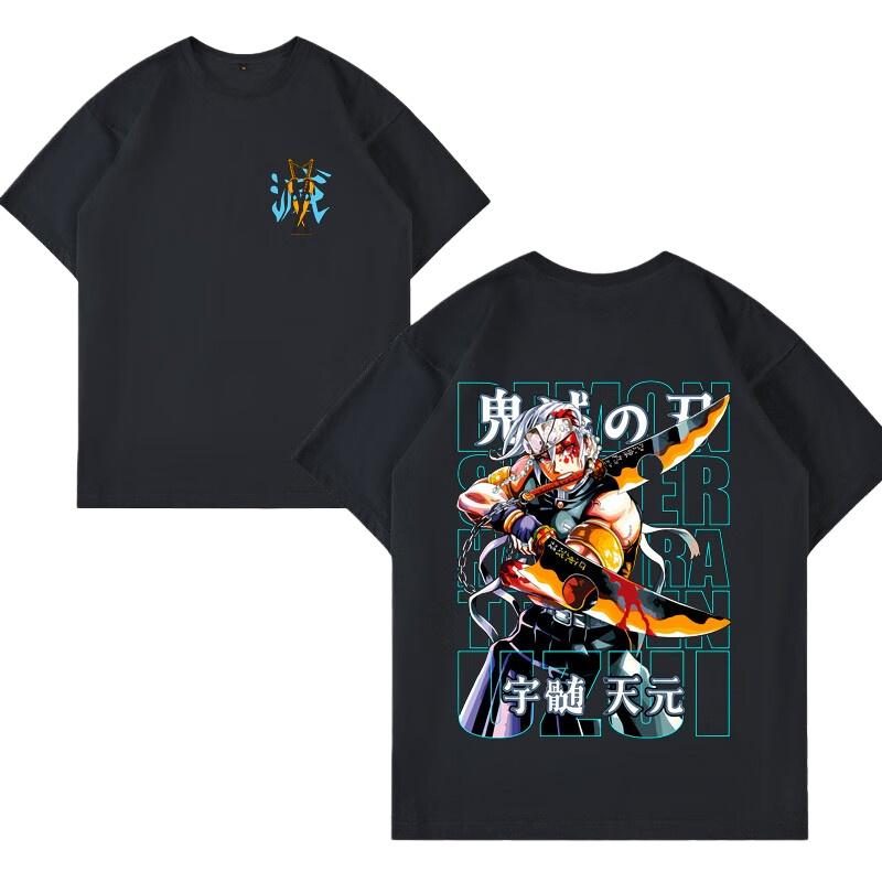 Demon Slayer Anime Printing Oversized Cotton Tshirt Men and Women Comfortable Fashion Street Y2K  Summer Trend Harajuku Tshirt