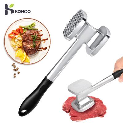 Konco Fleischklopferhammer aus Edelstahl, robuster Rindfleischsteakhammer, Hühnerfleisch- und Fischhammer, Küchen- und Kochutensilien