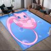 Mew Character Illustration Square Area Rug, Non-Slip Floor Mat for Bedroom, Perfect Gift for Mew Fans.chl