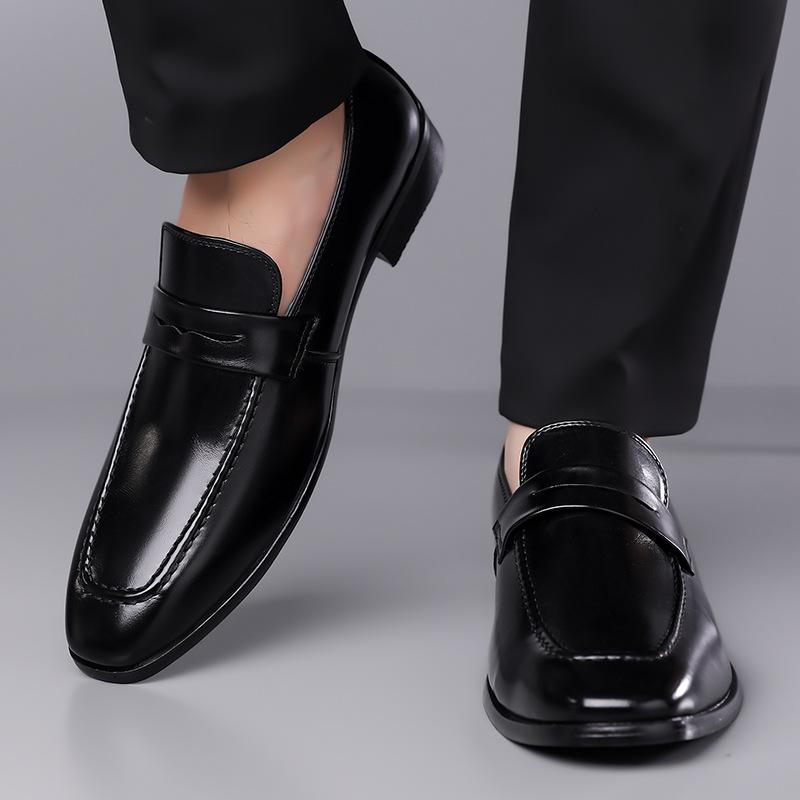 Men's Spring Leather Shoes Men's British Style Business Casual Shoes