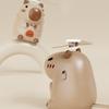 Plastic Cartoon Handheld Fan USB Rechargeable Student Electric Fan Capybara Anime Figure  Office