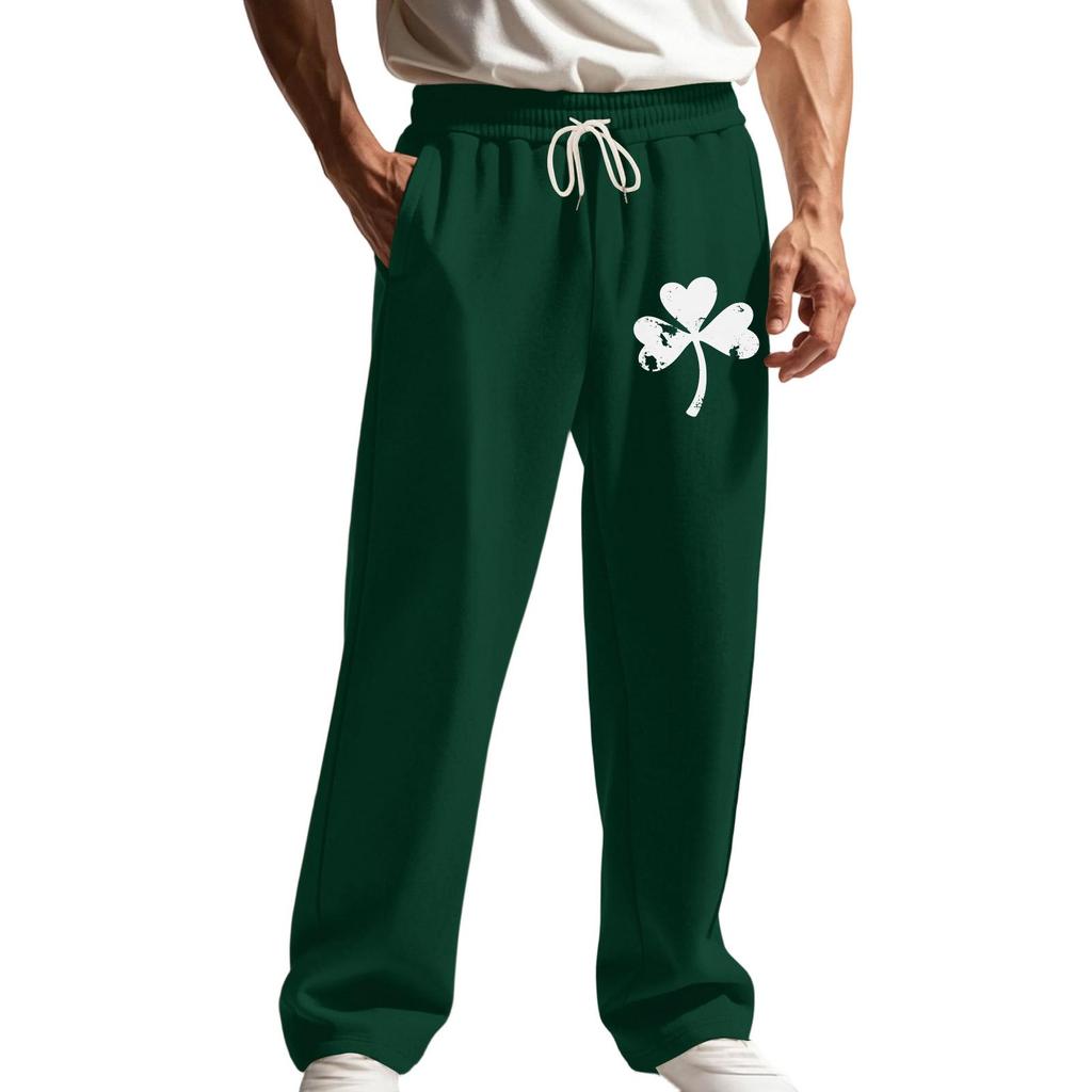 Men's  Sports  Leisure  Straight  Cylinder  Hoodie  Trousers