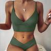 Costume da bagno bikini imbottito con reggiseno push-up da donna, costume da bagno, costumi da bagno