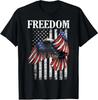 Vintage Freedom Bald Eagle Of July Merica USA Flag Unisex T-Shirt