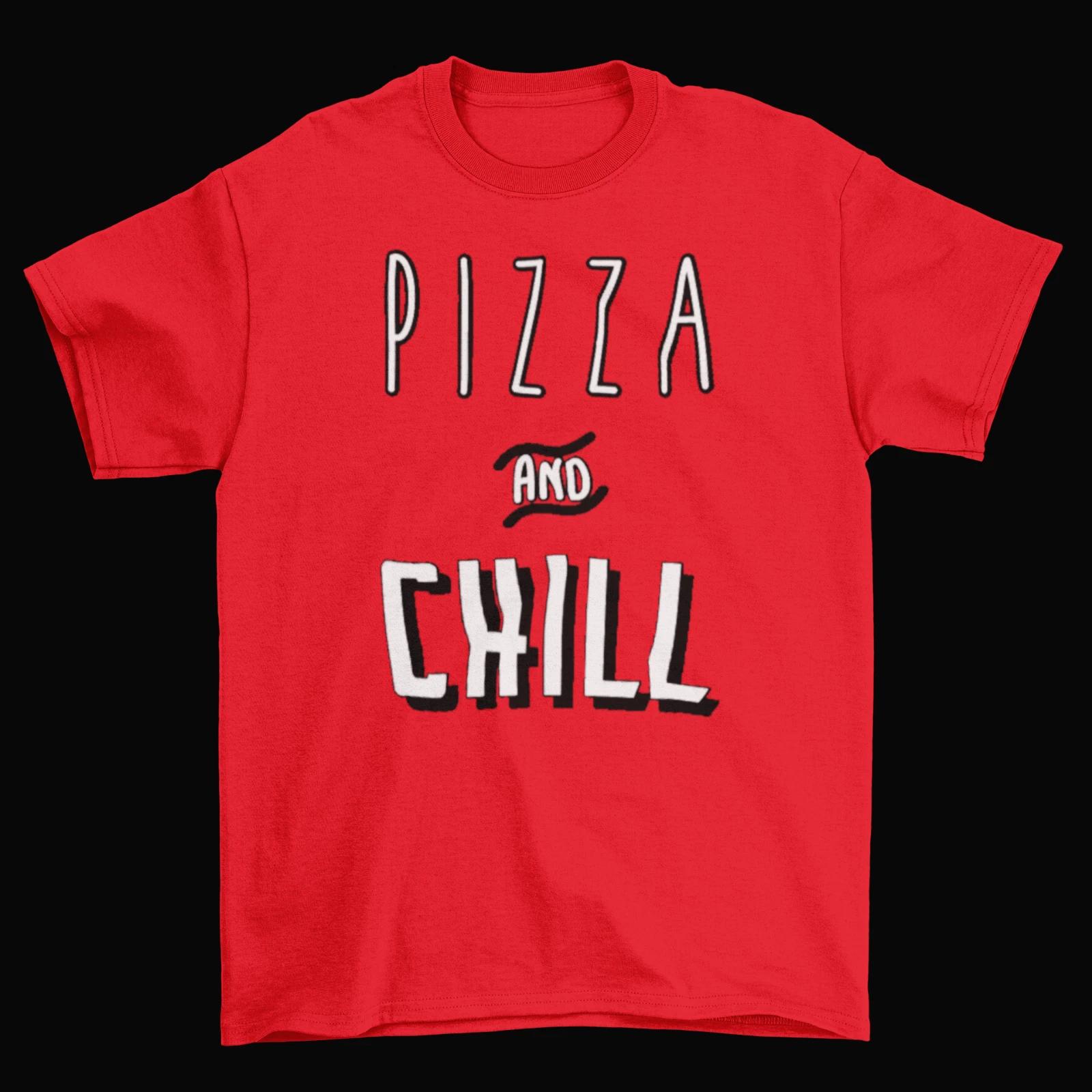 Netflix and Chill T-Shirt Unisex Funny Cotton Adult Sexual Humor Pizza Food New XXL
