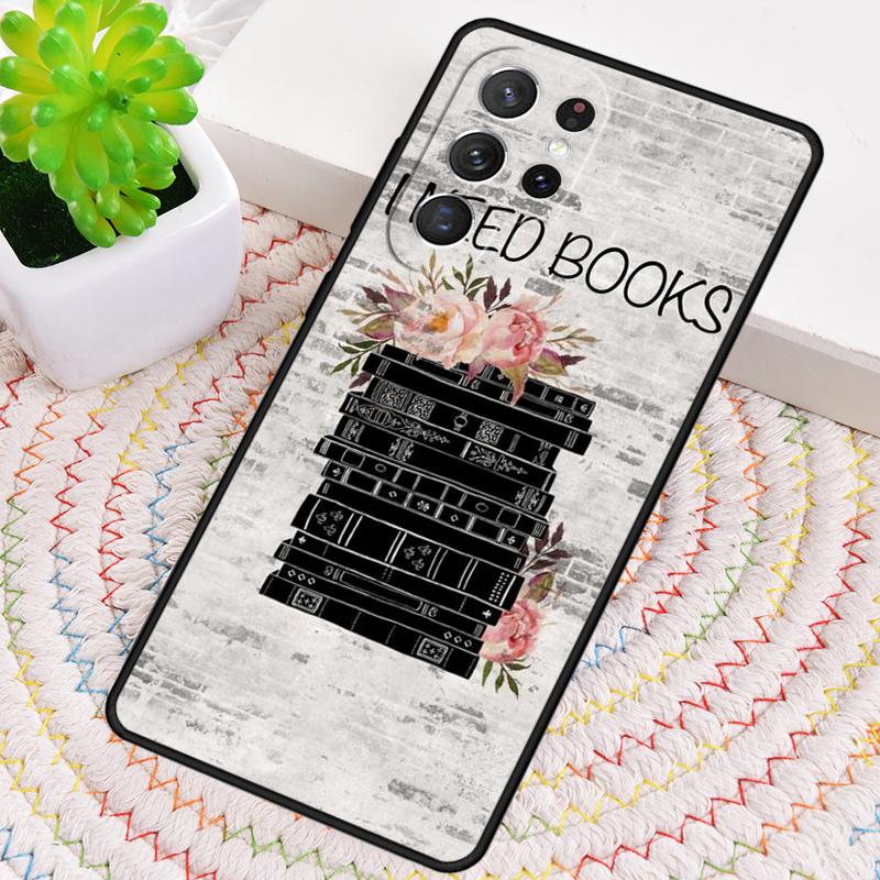 Read More Books TPU Phone Case For Samsung Galaxy Note 10 Pro S26 S25 S24 S23 S22 Ultra Plus S21 FE S20 Shockproof Cover