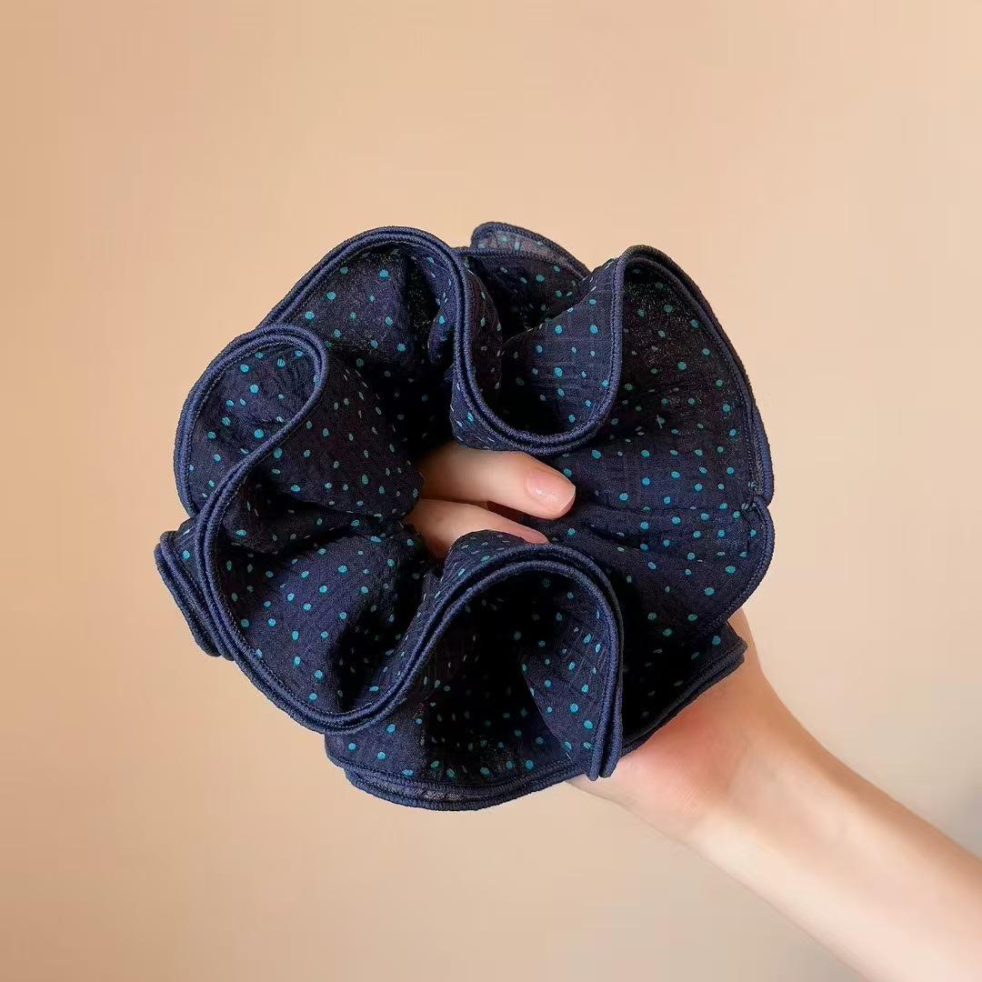 

Korean Style Polka Dot Scrunchie: Elegant, Versatile Hair Tie for Women