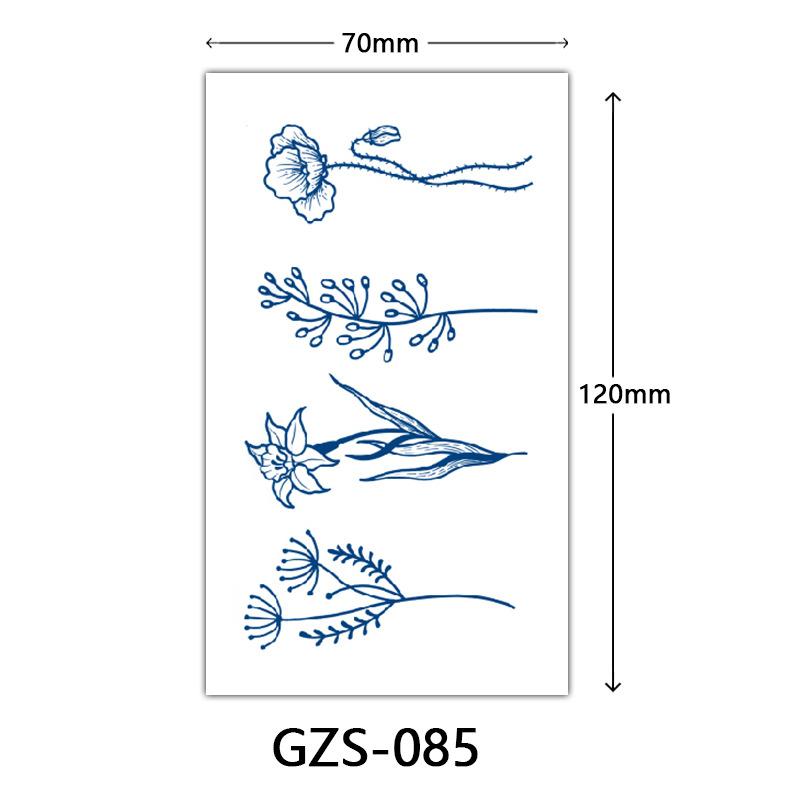 Flower Herbal Semi-Permanent Tattoo Sticker, Small Picture Juice Tattoo Sticker, Sweat-Proof Tattoo