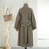 Loose Belt Long Wool Coat Double-sided Woolen Coat Thin Women Woolen Coat Women