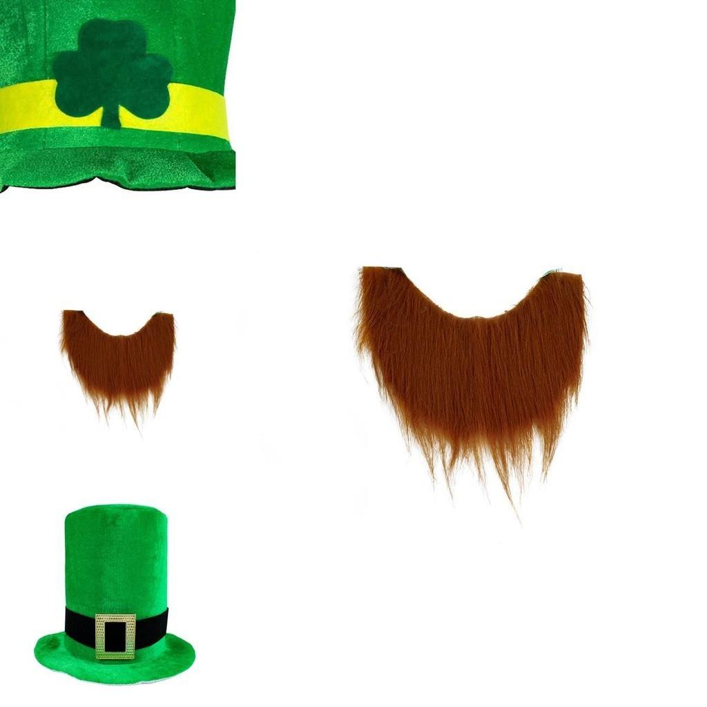 St. Patrick's Day Irish Leprechaun Shamrock Velvet Hat Adult Fancy Dress Accessory