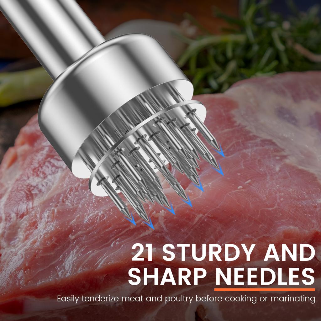 Stainless Steel Loose Meat Needle Meat Tenderizer Quick Insert Chicken Pork Beef Artifact Loose Meat Hammer Steak Kitchen Tools