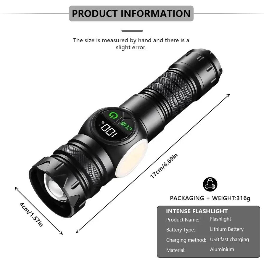 Most Powerful LED Flashlight White Laser Tactical Flash Light USB Rechargeable Zoom Torch Long Range Lamp Camping Lantern