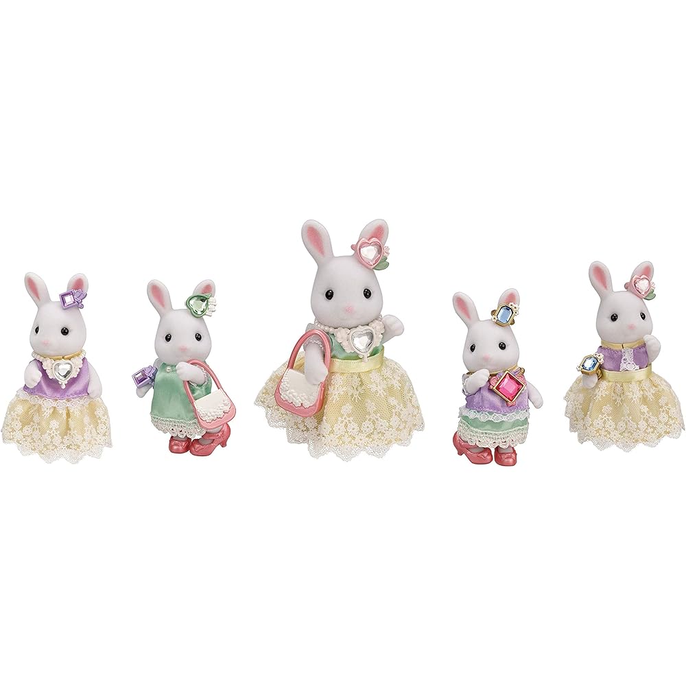 EPOCH Sylvanian Families Town Fashion Coordination Set Glitter Jewelry Collection PVC Toy