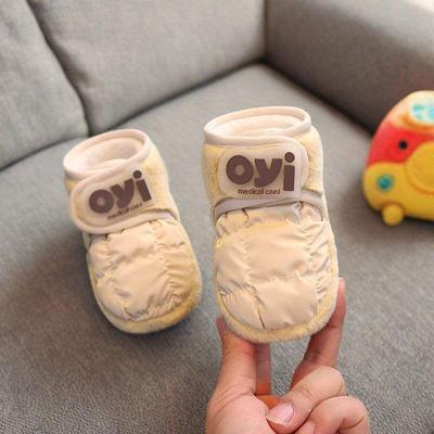 Winter Thickened Newborn Baby Shoes Baby Soft Rubber Sole Toddler Shoes Keep Warm for 3-6-12 Months To Prevent Piled Cotton Shoes