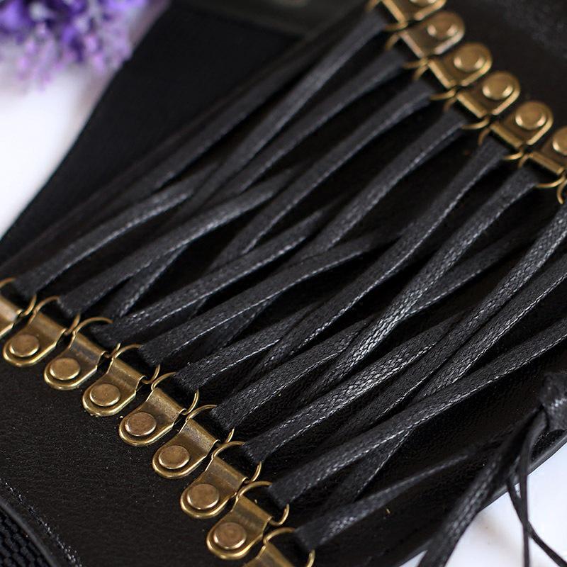 Guaina modellante da donna Gotica Bustier Sotto il seno Allacciatura in pizzo Modellante pancia Cintura addominale Corsetto Top sexy Cinture Corsetto in pelle