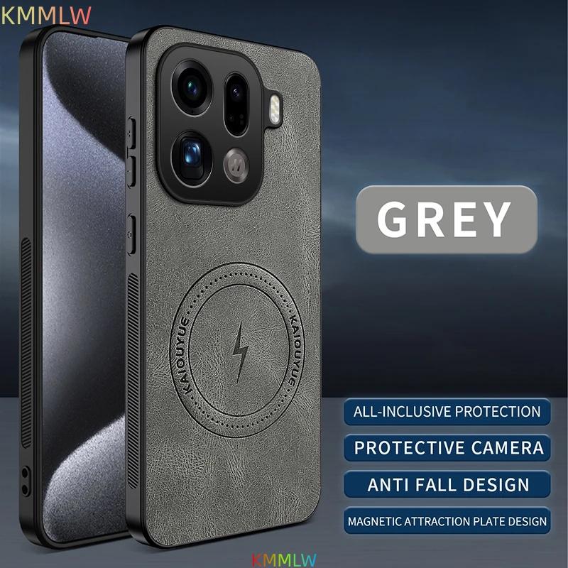 For OPPO Find X9 Pro Case Luxury Leather Skin Magnetic Magsafe Protective Back Cover For OPPO Find X9 X9Pro Phone Shell