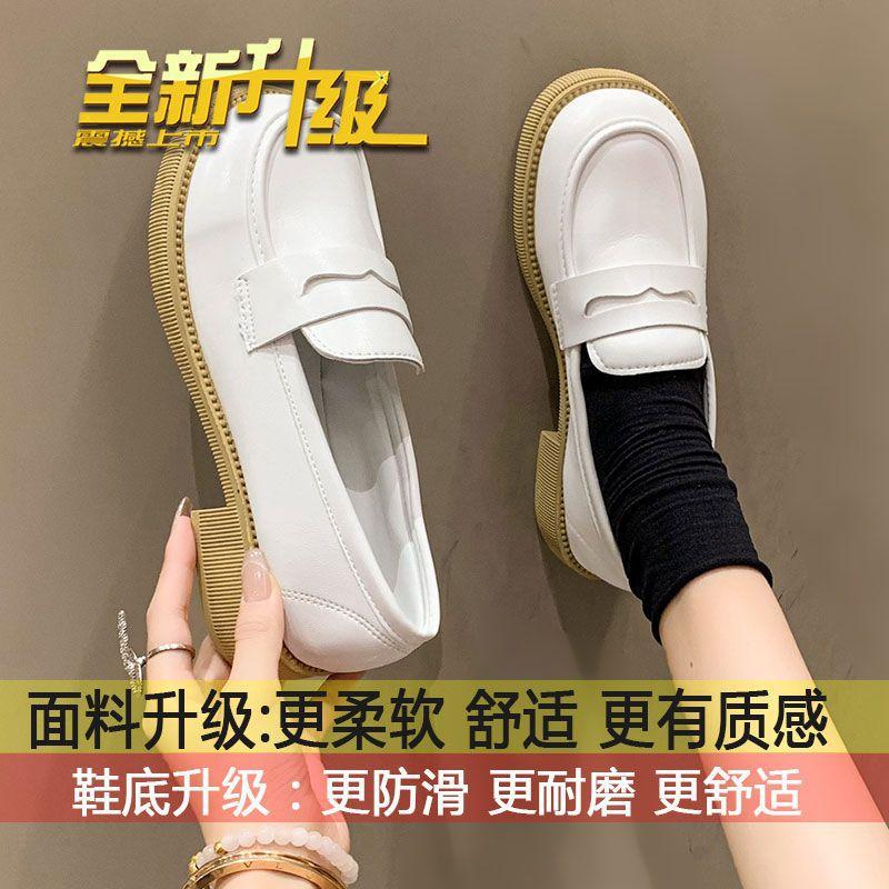 

Мягкие кожаные туфли женские, лето 2025, британский стиль, новые черные, на мягкой подошве, удобные рабочие мокасины на весну и осень 40