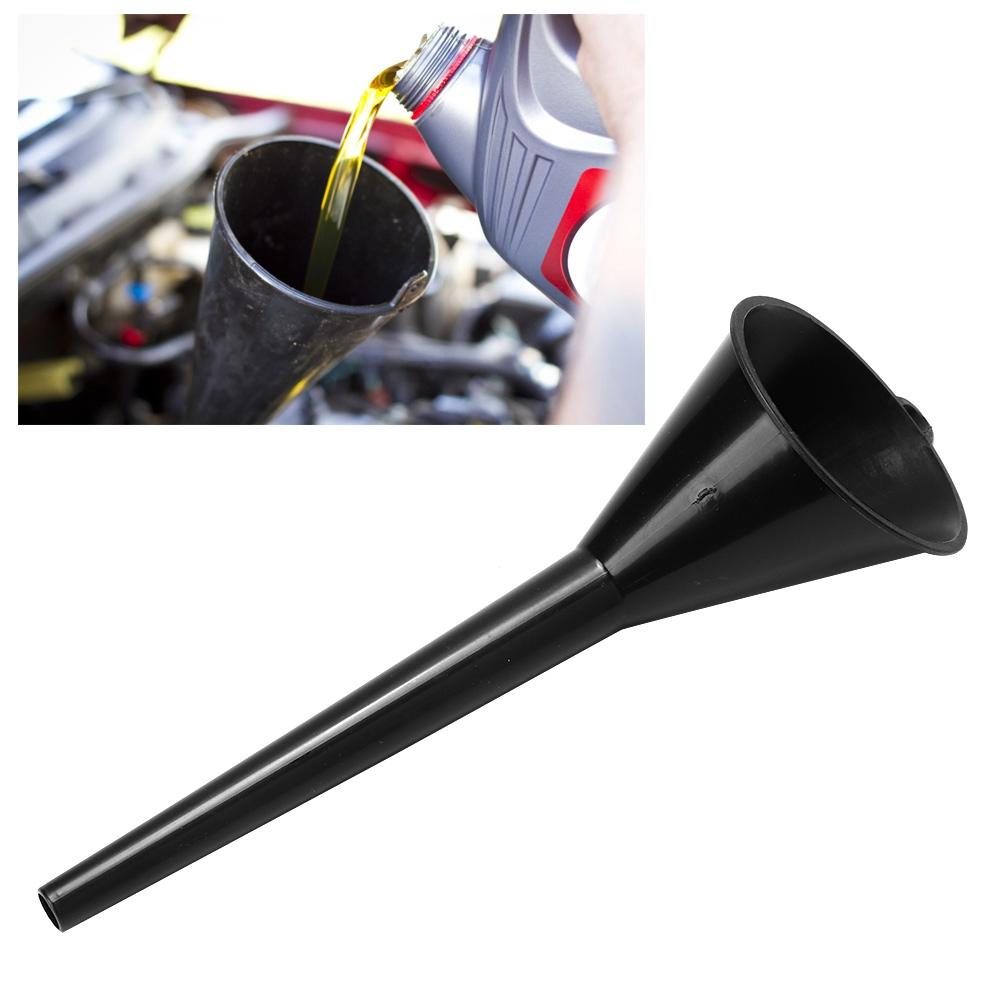 Plastic Oil Petrol Diesel Fuel Filter Funnel Car Accessory Black
