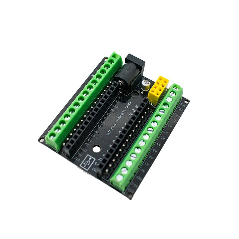 Nano Terminal Expansion Board Terminal Adapter V1.1 with DC Power Port nRF11L11 Module Socket Screw Terminal Breakout Shield