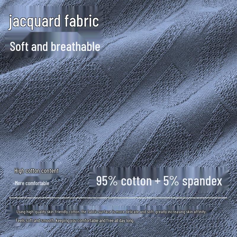 MaoRen Men's Premium Jacquard Boxer Briefs 4-Pack with 10A Antibacterial