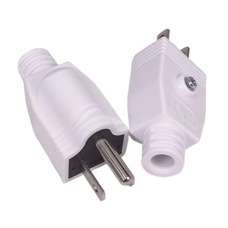 American Detachable Plug American 15A AC Electrical Power Male Plug Adaptor Adapter Wire Rewireable Extension Cord Connector