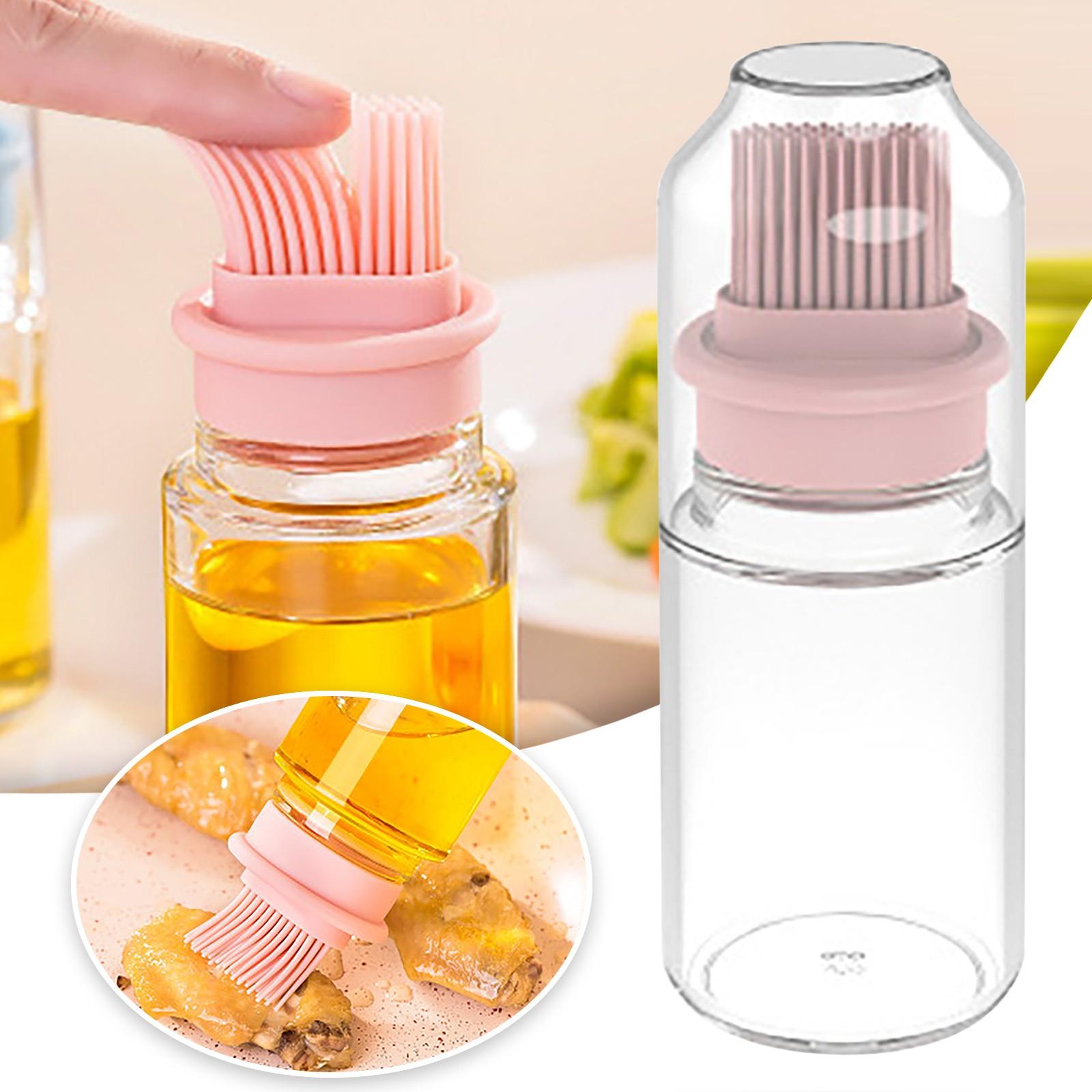 

Бутылка для масла с кистью Folulus. Бытовая крышка и встроенная щетка для силиконового масла. One Size розовый