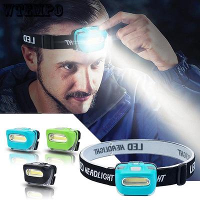 COB LED Strong Light Headlamp Mini Plastic White Light Headlamp Outdoor Camping Headlamp