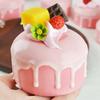 Pink Fruit Cream Simulation Mini Cake Slow Rising Squishy Toy Dessert Stress Relief Squeeze Fidget Toy