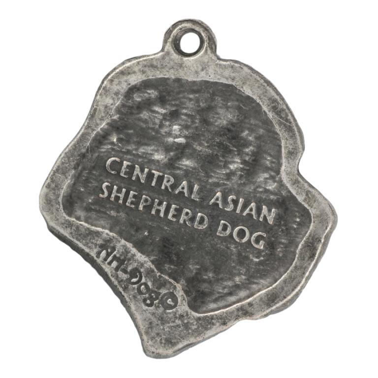 Central Asia Shepherd Dog, Central Asian Shepherd Dog - Silver-plated Dog Pendant, Handbag Decoration, Backpack Pendant by Art-Dog Brand