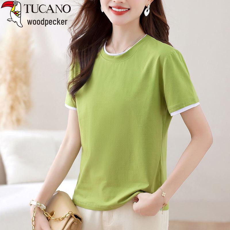Woodpecker Women s Pure Cotton Casual T-Shirt 3XL