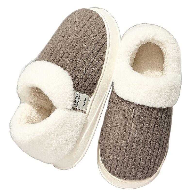 Cotton slippers winter thick-bottomed warm indoor household warm plush bag and winter model