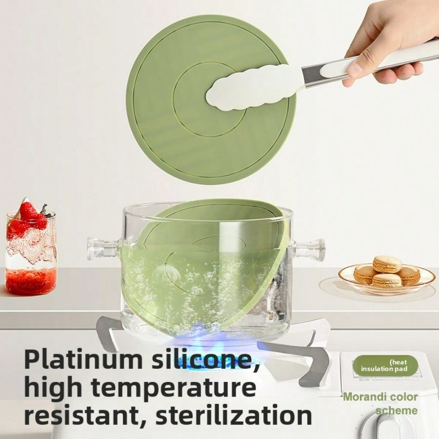 Silicone tea cup mat, bowl dish mat, dining table insulation mat, household placemat, light luxury anti-scalding casserole mat