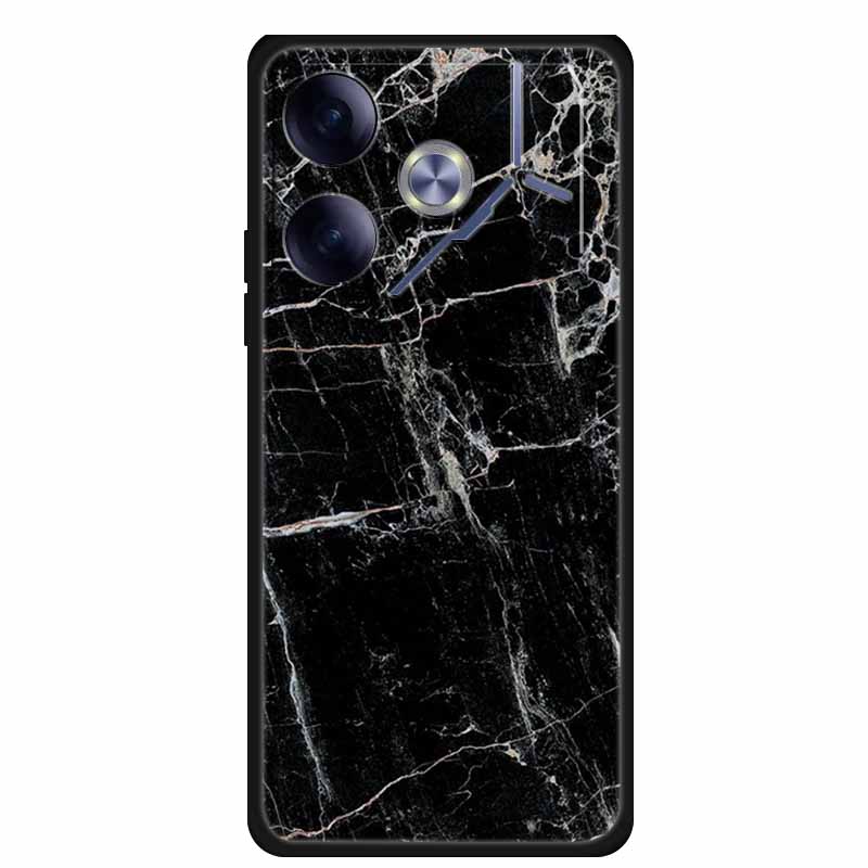 For Tecno Pova 6 Phone Case 6.78" Animal Black Silicone Soft Back Cover Cases For Tecno Pova 6 Case Pova6 Coque Funda Shockproof