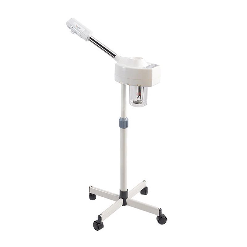 Dual-Function Facial Steamer with Touch Screen Timer, Cold/Hot Mist, LED Lamp, and Magnifying Glass